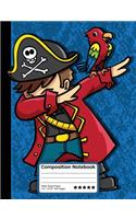 Dabbing Pirate And Parrot Composition Notebook