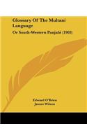 Glossary Of The Multani Language
