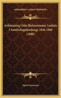 Aefiminning Gisla Hjalmarssonar, Laeknis I Austfirdingafjordungi, 1844-1860 (1880)