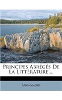 Principes Abrégés De La Littérature ...