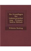 Die Grundlagen Der Lebensversicherung