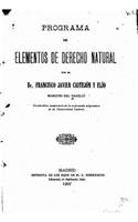 Programa de elementos de derecho natural