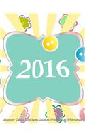 Super Cute Button 2016 Monthly Planner
