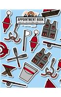 Fishing Appointment Book: Undated Hourly Appointment Book - Weekly 7AM - 10PM with 15 Minute Intervals - Large 8.5 x 11