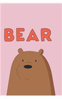 Bears: Grizz we bare bears Inspirational Notebook & Doodle Diary: 110 Pages of Lined & Blank Paper for Writing and Drawing