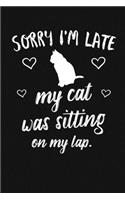 Sorry Im Late My Cat Was Sitting On Lap