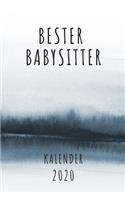 BESTER Babysitter KALENDER 2020: Cooles Geschenk für einen Babysitter - Kalender Geschenkidee für das Jahr 2020 im White Black Design - mit zusätzlicher Jahresübersicht und Kontaktl