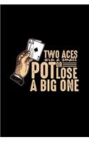 Two aces win a small pot or lose a big one