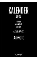 Kalender 2020 für Anwälte / Anwalt / Anwältin