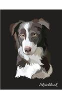 Sketchbook: Cute Border Collie - 110 Pages (8.5"x11") Blank Paper for Drawing, Painting, Doodling & Writing, Gift for Dog Lovers and Pet Owners - Cute Dog Sketc(6 Cute Dog Sketchbook)