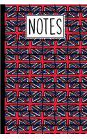Notes: Union Jack British Flag Blank Notebook, Journal, Composition Book, 6x9 college lined