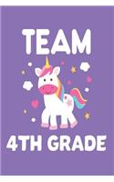 Team 4th Grade: Fourth Grade Unicorn Planner Back to School Journal