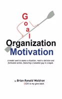 Goal Organization Motivation: A model used to assess a situation, reach a decision and formulate action, featuring a Canadian guy in a kayak.