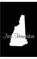 New Hampshire - Black Lined Notebook with Margins: 101 Pages, Medium Ruled, 6 x 9 Journal, Soft Cover