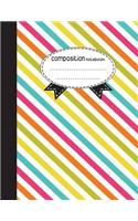 Composition Notebook, 8.5 x 11, 110 pages: Colorful line: (School Notebooks)