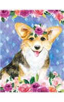 My Big Fat Journal Notebook For Dog Lovers Corgi In Flowers