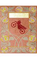 Monogram Motocross Sketchbook: Blank Art Pad Notebook Journal(60 Monogram Nouveauthree 150 Sketch)