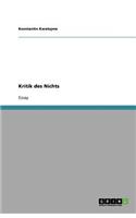 Kritik des Nichts