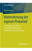 Wahrnehmung Der Eigenen Prekarität: Grundlagen Einer Theorie Zur Sozialen Erklärung Von Ungleichheitswahrnehmungen