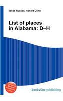 List of Places in Alabama: D-H(English)