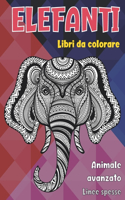 Libri da colorare - Linee spesse - Animale avanzato - Elefanti