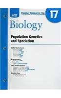 Holt Biology Chapter 17 Resource File: Population Genetics and Speciation