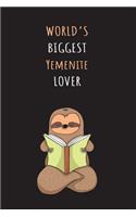 World's Biggest Yemenite Lover: Blank Lined Notebook Journal With A Cute and Lazy Sloth Reading