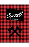 Cornell Notebook: Cornell Note Taking System Notebook Journal Notepad Paper College High-School 8.5 x 11 Large Format Size Lay Flat Easy To Write In Class Record, Red