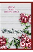 Home Owners Record Book