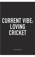 Current Vibe: Loving Cricket: A 6x9 Inch Matte Softcover Notebook Diary with 120 Blank Lined Pages and a Funny Sports Fanatic Cover Slogan