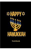 Happy Hanukkah Notebook: Lined journal for vacation, cruise, weekend and holiday fans - paperback, diary gift for men, women and children