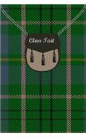 Clan Tait Tartan Journal/Notebook