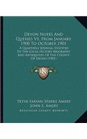Devon Notes and Queries V1, from January 1900 to October 1901