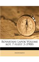 Rovartani Lapok Volume Kot. 7 Fuzet 3 (1900)