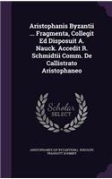 Aristophanis Byzantii ... Fragmenta, Collegit Ed Disposuit A. Nauck. Accedit R. Schmidtii Comm. De Callistrato Aristophaneo