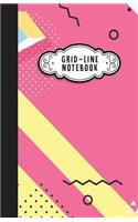 Grid Line Notebook: Small Pocket Size 5.5x8.5 - Journal & Diary & Sketch (Cute Little Pink Pastel)