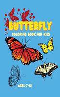 Buttefly coloring book for kids ages 7-12