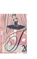 2020 Weekly Planner - Ballerina Princess Monogram Initial Letter 