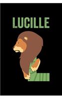 Lucille: Journal (Diary, Notebook) Personalized Custom Name Alphabet Lion Birthday Gift for Girls