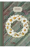 2020 Daisy Journal Diary: 12 Months Week to page 150 pages 6x9 with plenty of Journal space - Contacts - Password - Birthday lists