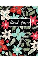 Black Paper Dot Grid Notebook - 8.5 x 11