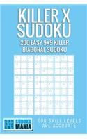 Killer X Sudoku: 200 Easy 9x9 Killer Diagonal Sudoku