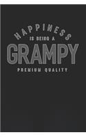 Happiness Is Being A Grampy Premium Quality: Family life Grandpa Dad Men love marriage friendship parenting wedding divorce Memory dating Journal Blank Lined Note Book Gift