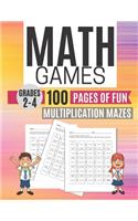 Math Games MULTIPLICATION MAZES 100 Pages of Fun Grades 2-4