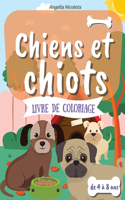 Chiens et chiots Livre de coloriage