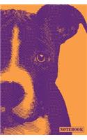 Notebook: American Staffordshire Bull Terrier Notepad (Orange)