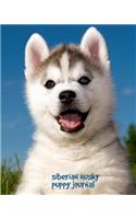 Siberian Husky Journal: 8 x 10 inch dog notebook, college ruled composition book, dog lined journal, 150 pages