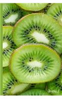 Fruit #3 Journal: Bright Green Kiwi Slices - 6 x 9" - Notebook, Diary, Doodle, Write, Notes, Sketch Pad, Notebook, Blank Book(3 Fruit Celebration)