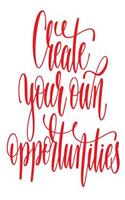 Create Your Own Opportunities