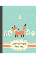 Draw and Write Journal: Woodland Fox Primary Story Paper Notebook